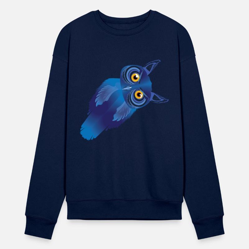 Amazing owl with a bowed head