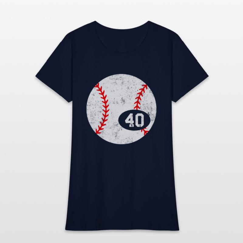 Baseball Sport 40 Jersey Number Vintage Distressed