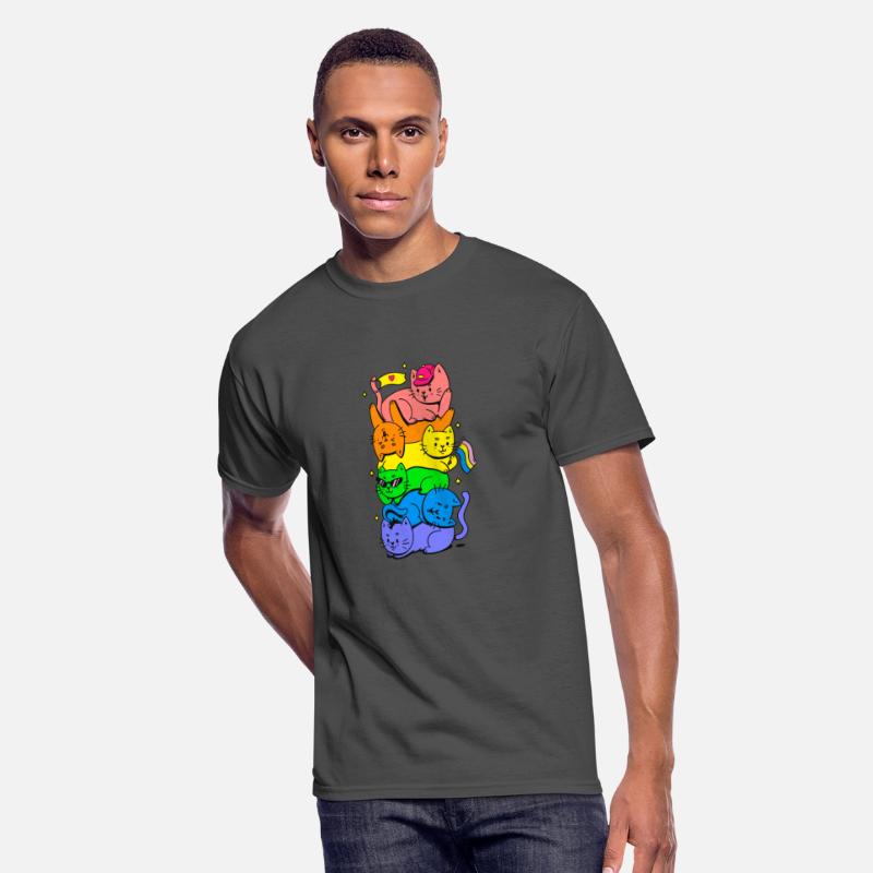 Cat Stack Rainbow Gay Pride Cute LGBT Animal Pet