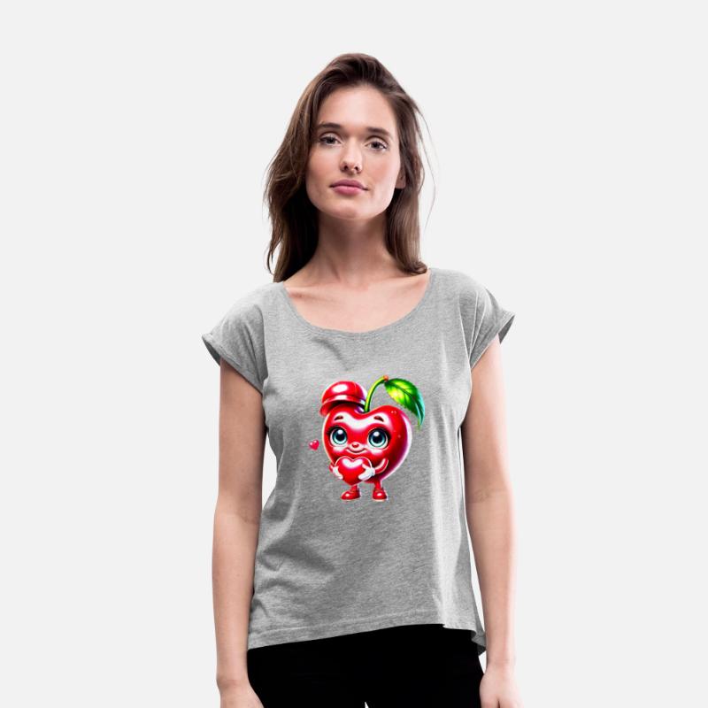 Cute Cherry Character with Heart