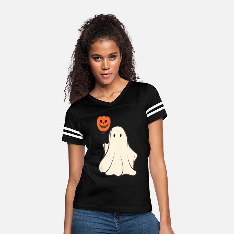 Cute ghost with pumpkin balloon!