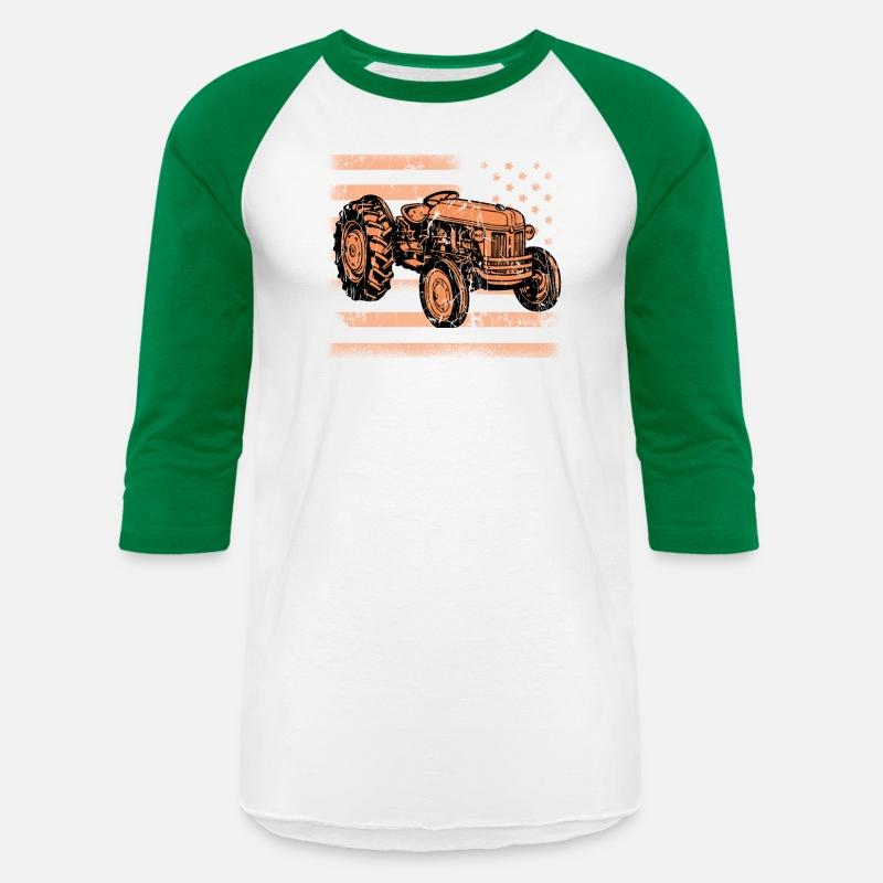 Farm Farmer Rancher Drive US American Flag Tractor