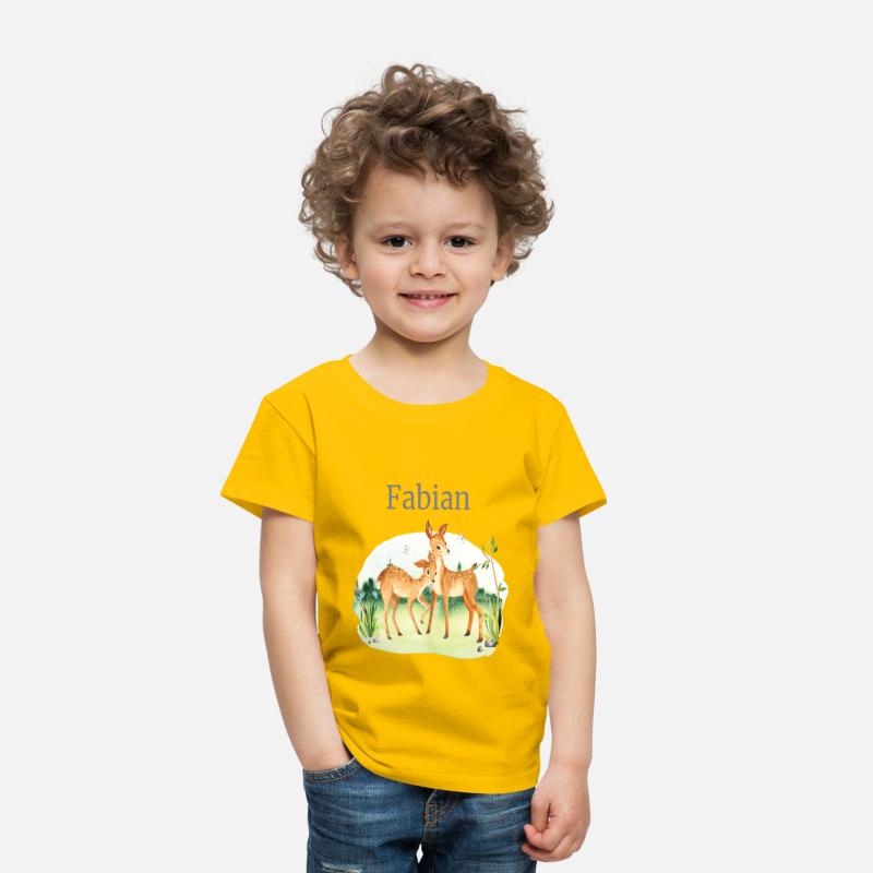 Forest Animal Deer Flowers Name Fabian