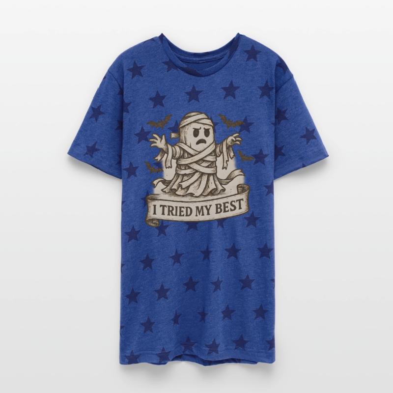 Halloween Mummy with Bat Illustration