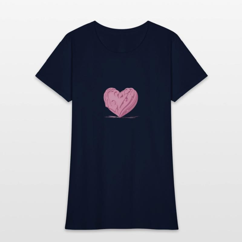"Heartfelt Love Minimalist T-Shirt - Clean Lines,