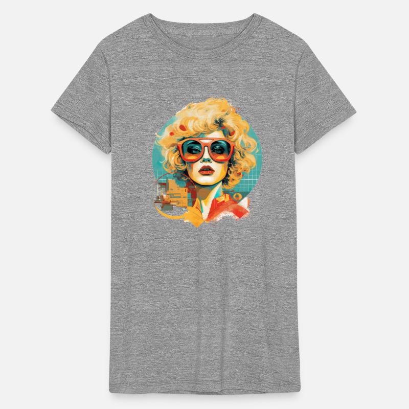 Retro Beauty: Blonde Curls and Stylish Shades