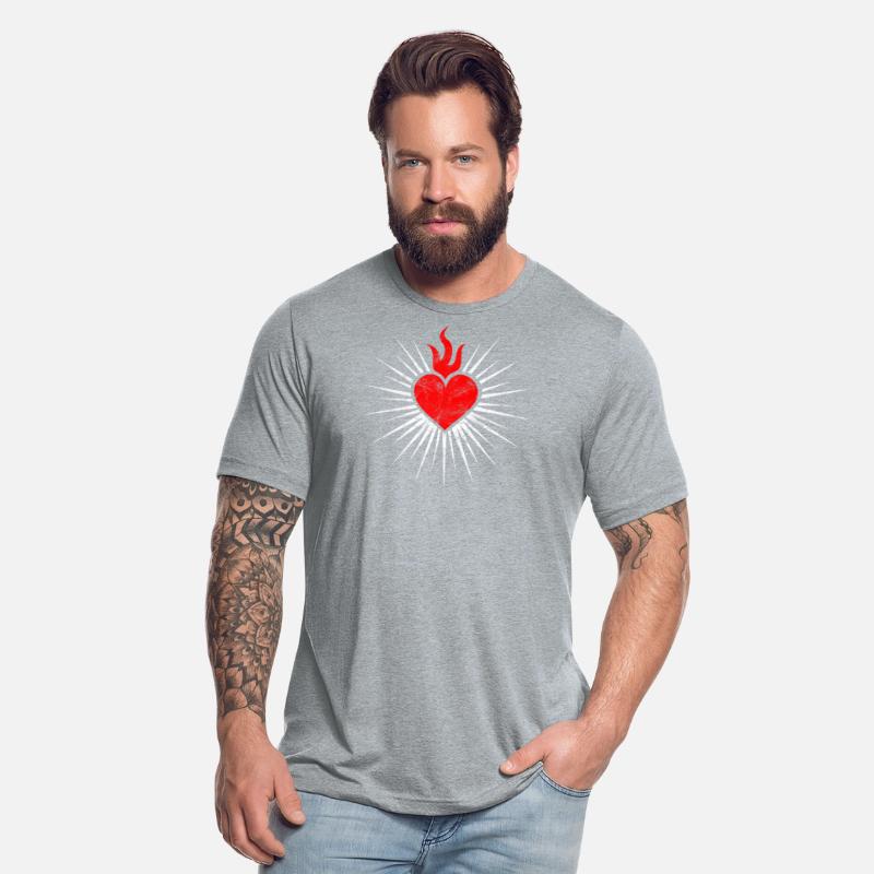 Sacred Heart with Flames Symbol Love and Devotion