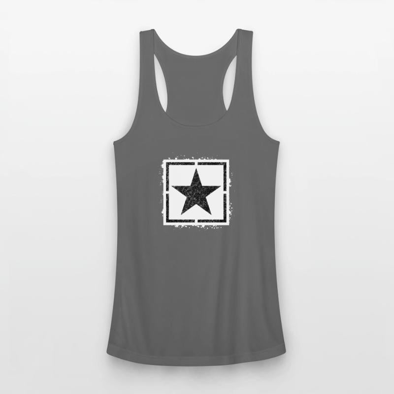 Sponge stencil Star inside square