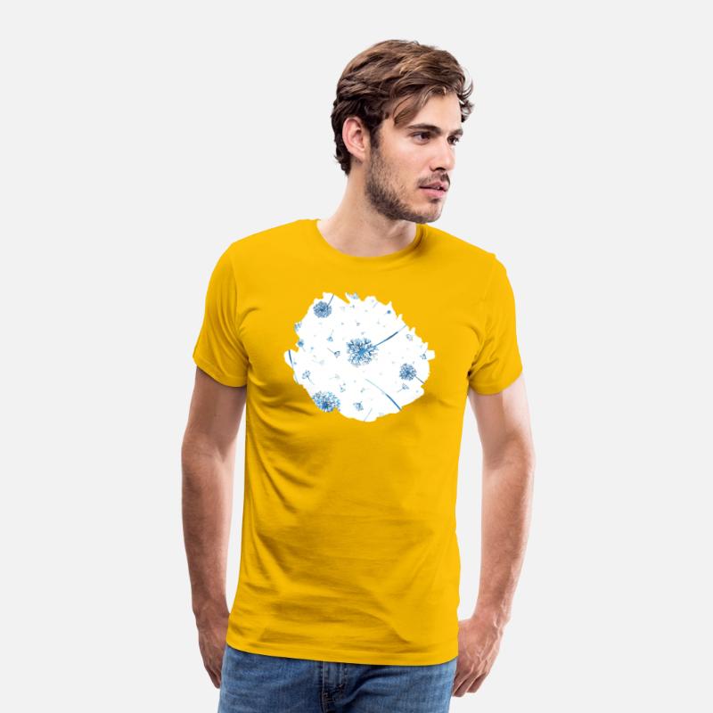 Spring Dandelions Blue Gray