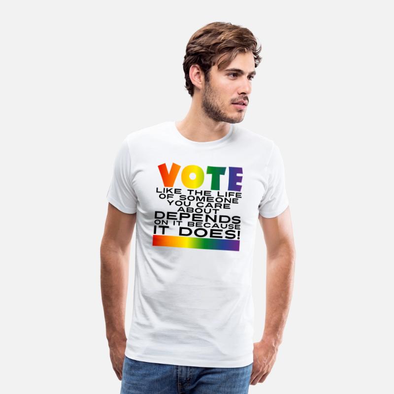 Vote LGBTQIA Rights - Rainbow Gradient & Black v1