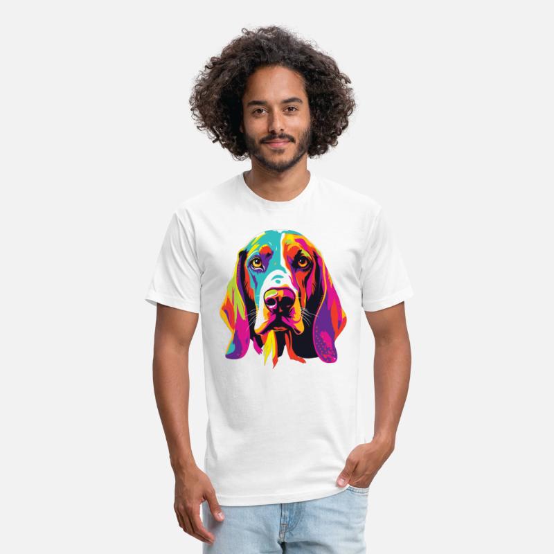 Watercolor Colorful Treeing Walker Coonhound