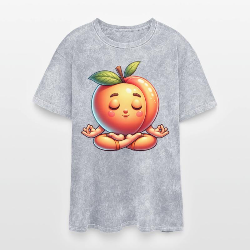 Zen Peach – Meditating Fruit with Inner Peace Glow