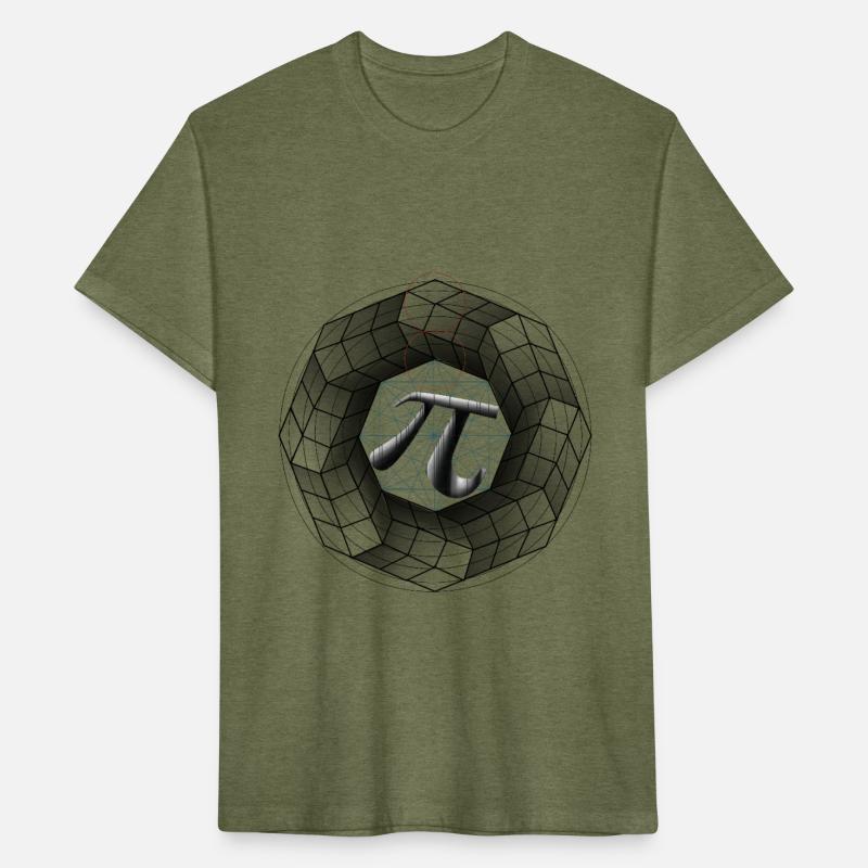 3D Optical Illusion Geometric Pi Symbol π for Math