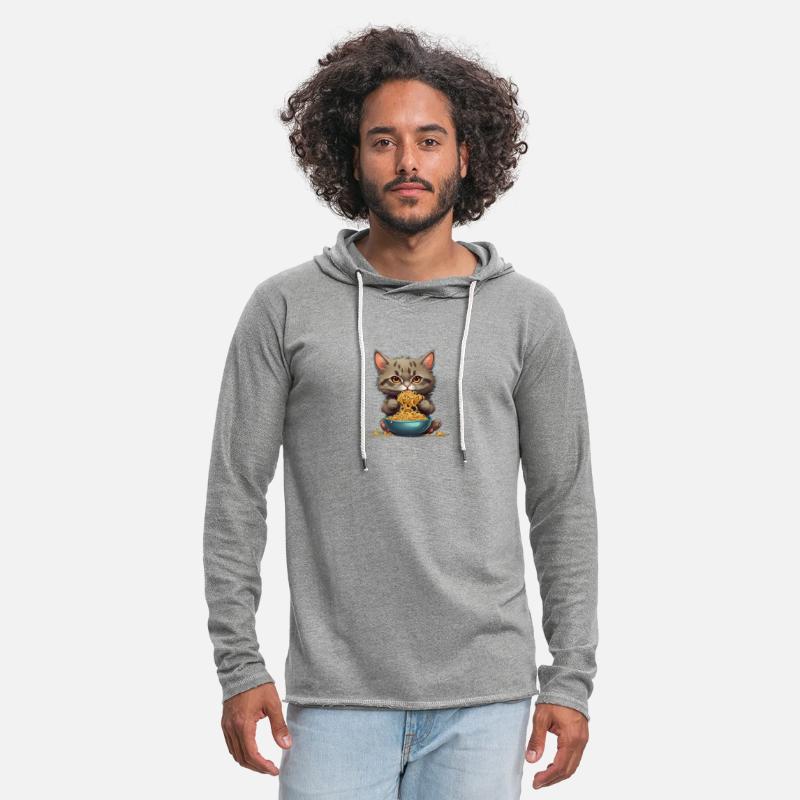 A cat eats pasta shirt