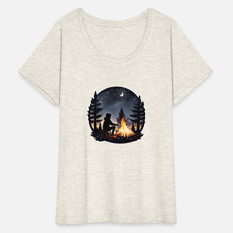 A Traveler Sitting By A Campfire