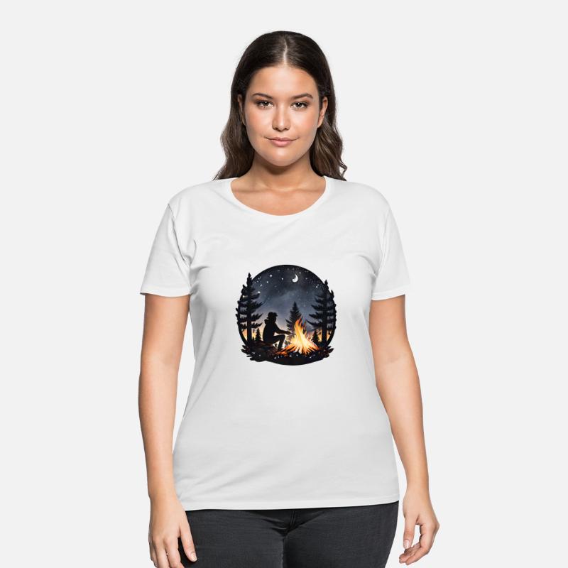 A Traveler Sitting By A Campfire