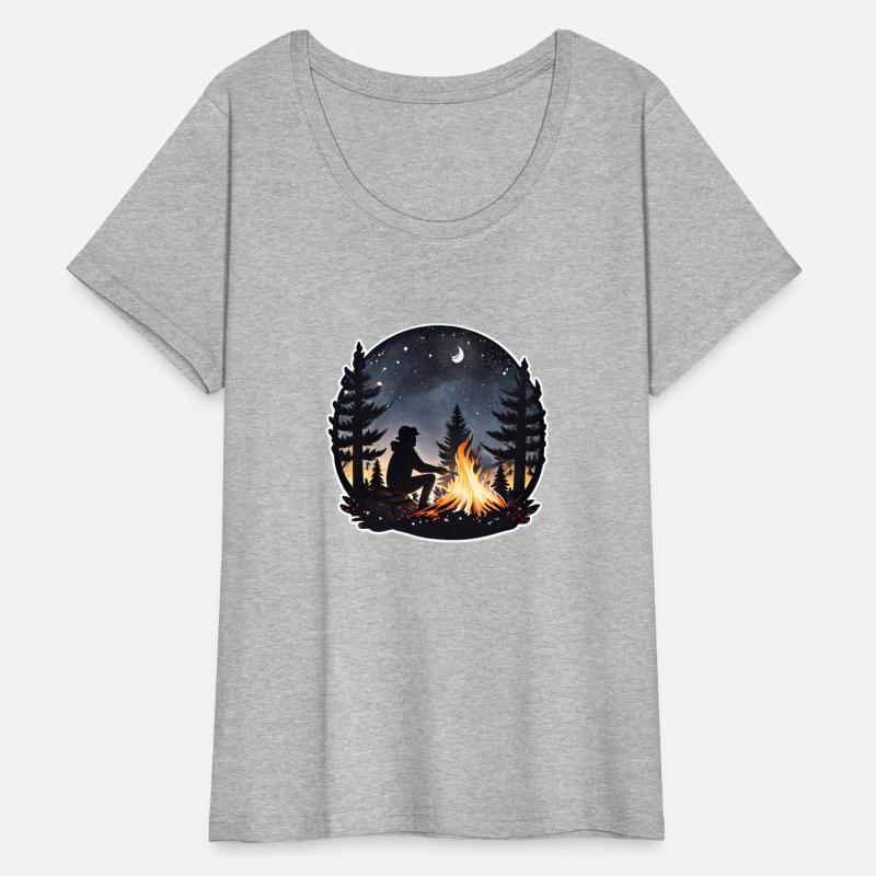 A Traveler Sitting By A Campfire