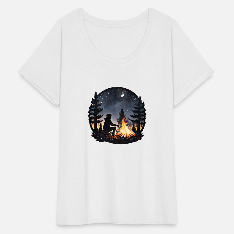 A Traveler Sitting By A Campfire