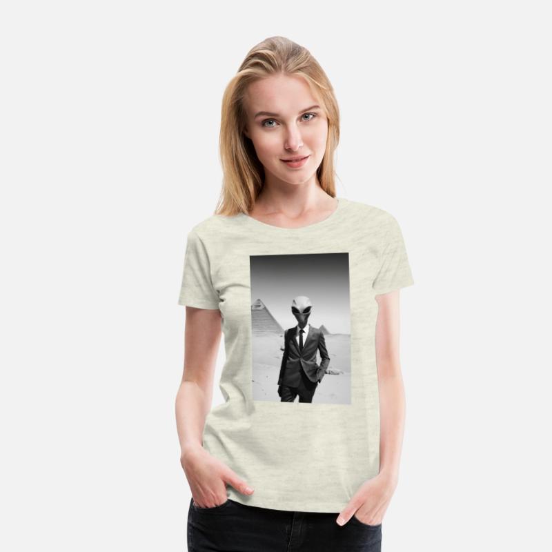 Alien Suited Up at Giza Pyramids