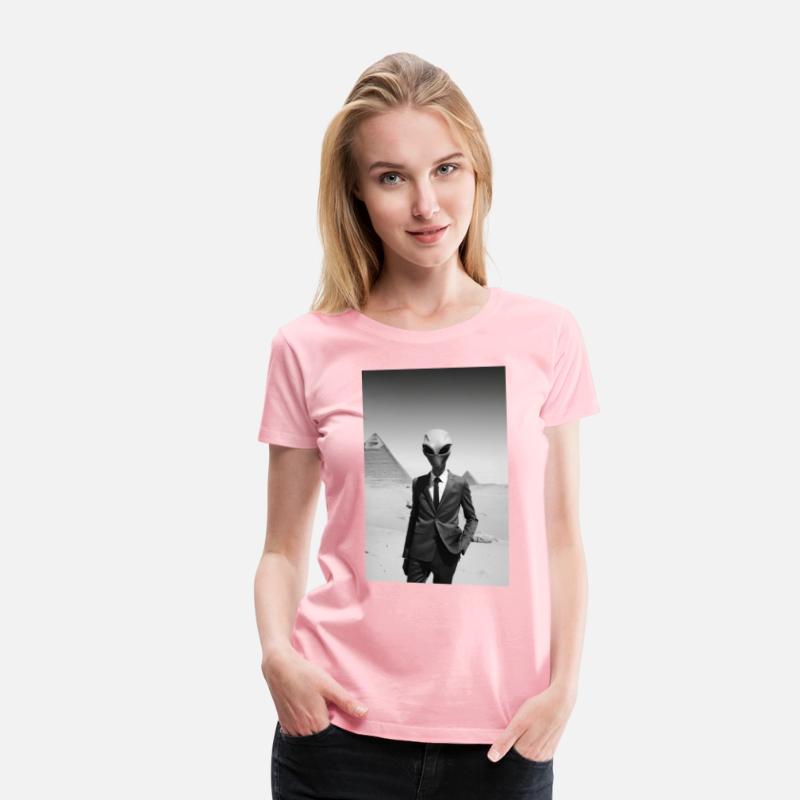 Alien Suited Up at Giza Pyramids