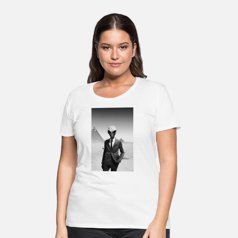 Alien Suited Up at Giza Pyramids