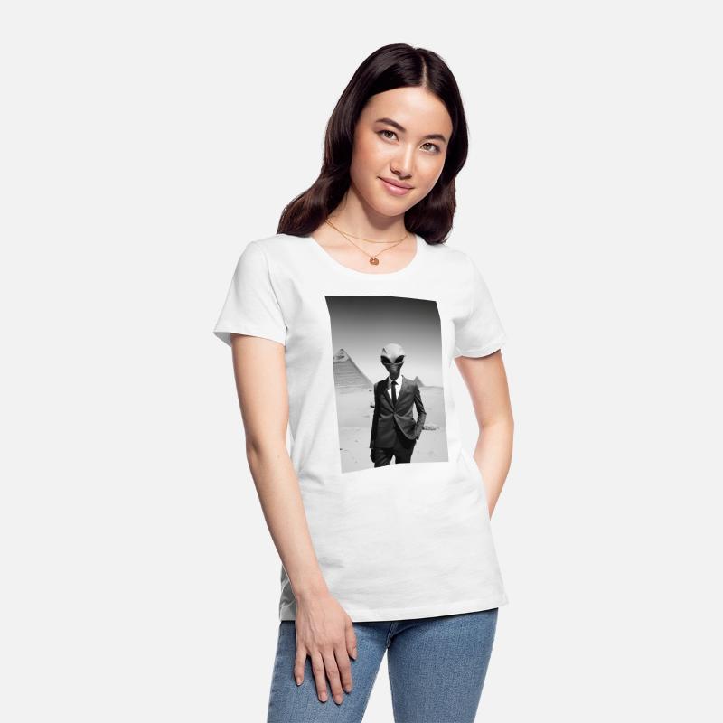 Alien Suited Up at Giza Pyramids