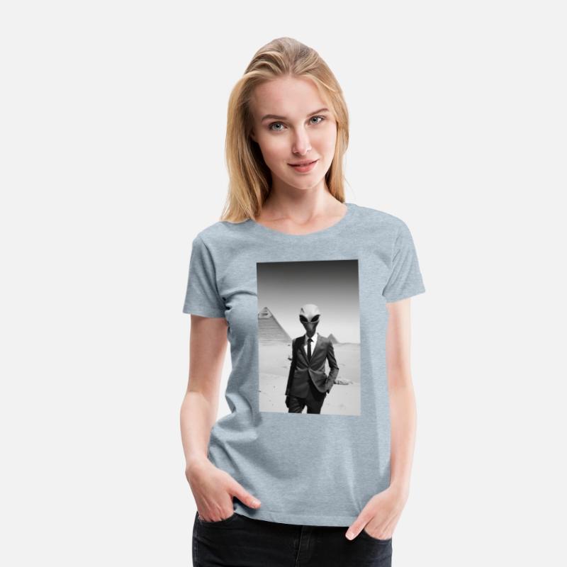 Alien Suited Up at Giza Pyramids