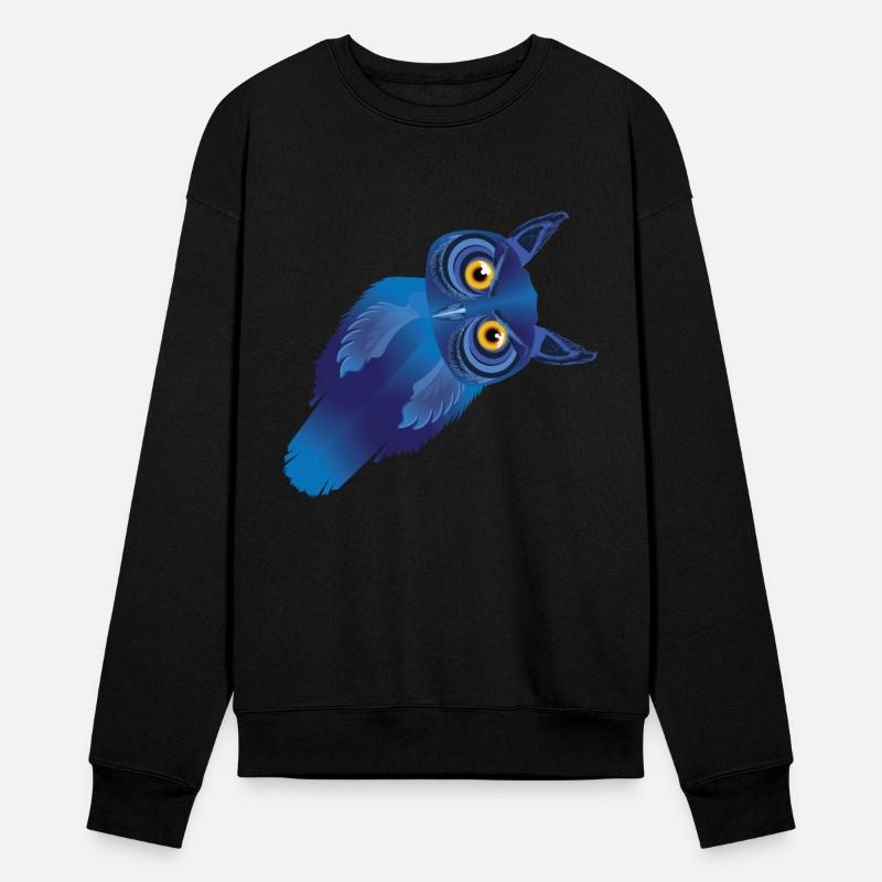 Amazing owl with a bowed head