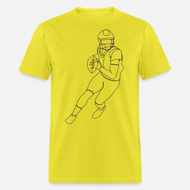 American Football Player Running Catching Ball