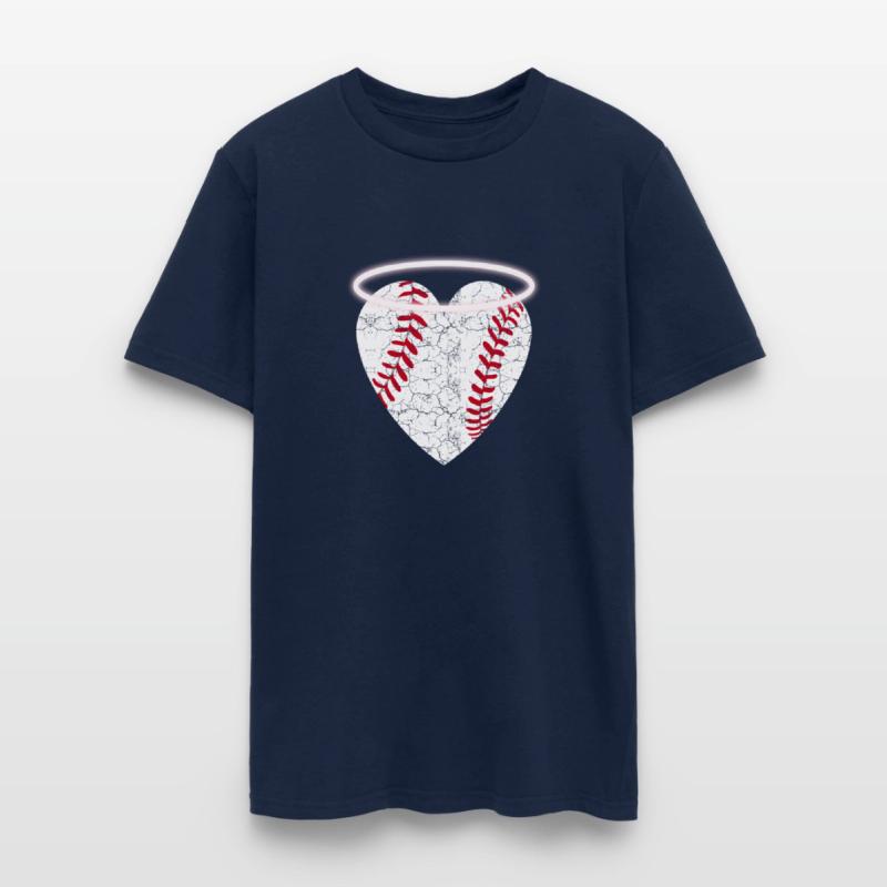 Angel Baseball Heart With Halo