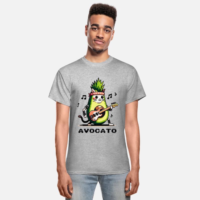 Avocato Punk: Bass Guitar Cat Avocado