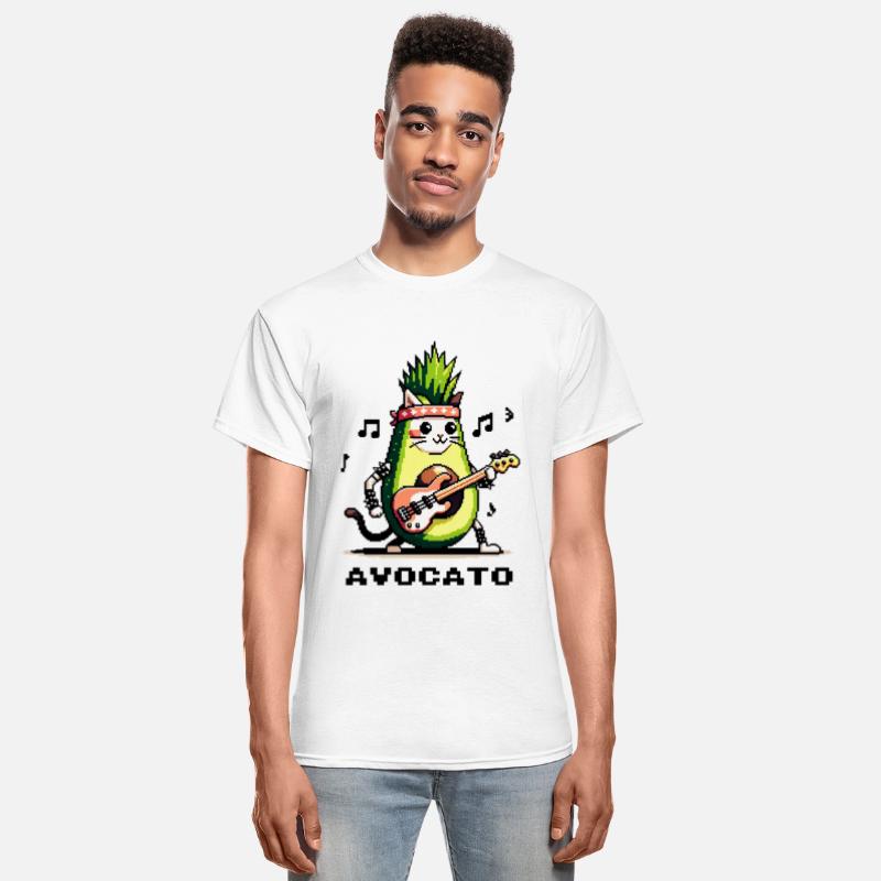Avocato Punk: Bass Guitar Cat Avocado