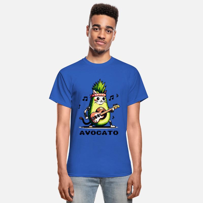 Avocato Punk: Bass Guitar Cat Avocado