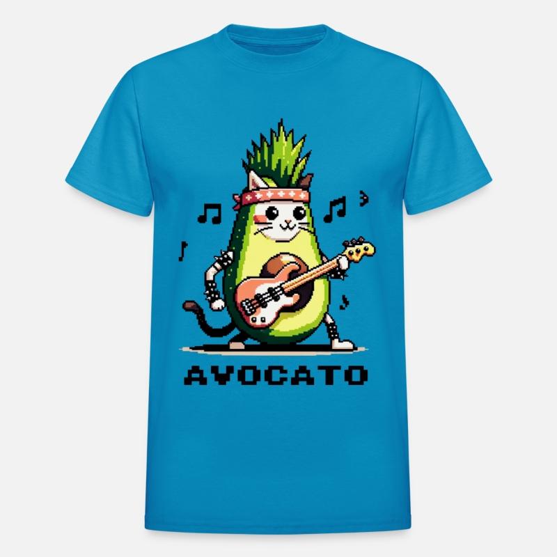 Avocato Punk: Bass Guitar Cat Avocado