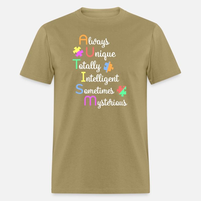 Awareness Acronym For Autism Unique Colorful Puzzl