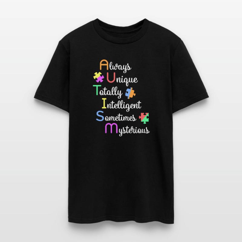 Awareness Acronym For Autism Unique Colorful Puzzl