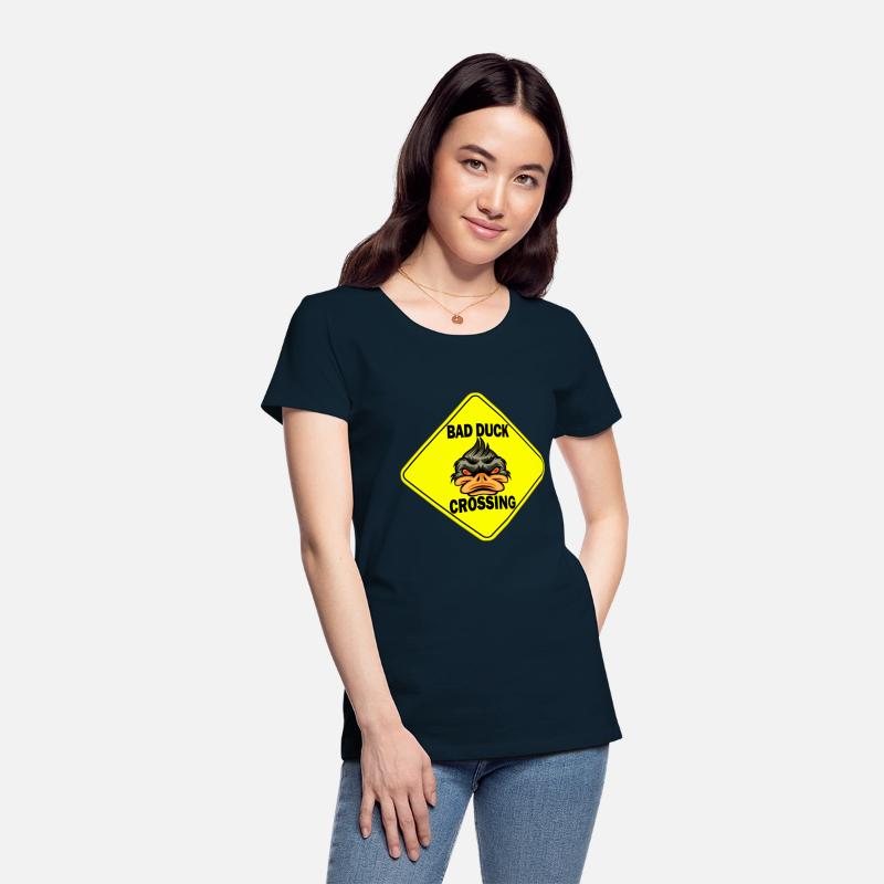 Bad Ducke Crossing funny T-Shirt