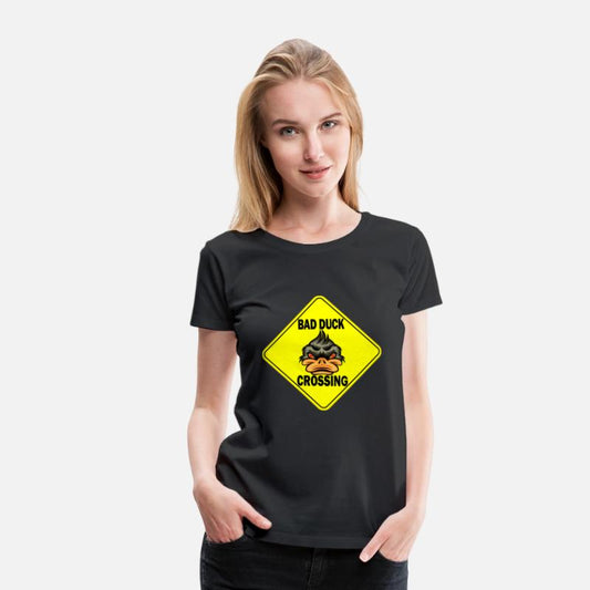 Bad Ducke Crossing funny T-Shirt