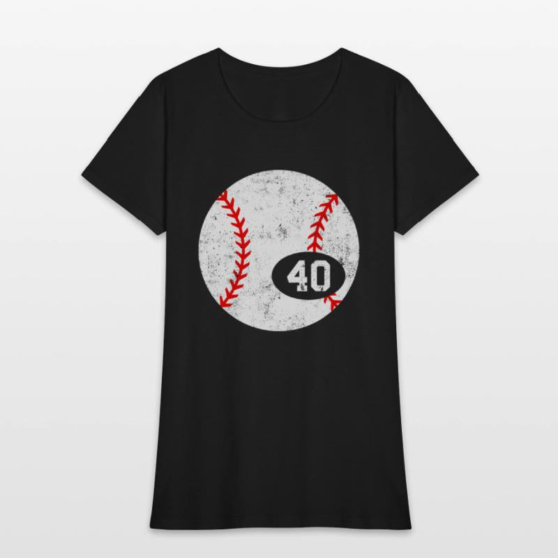Baseball Sport 40 Jersey Number Vintage Distressed