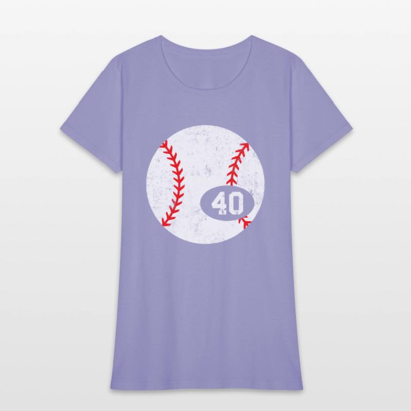 Baseball Sport 40 Jersey Number Vintage Distressed
