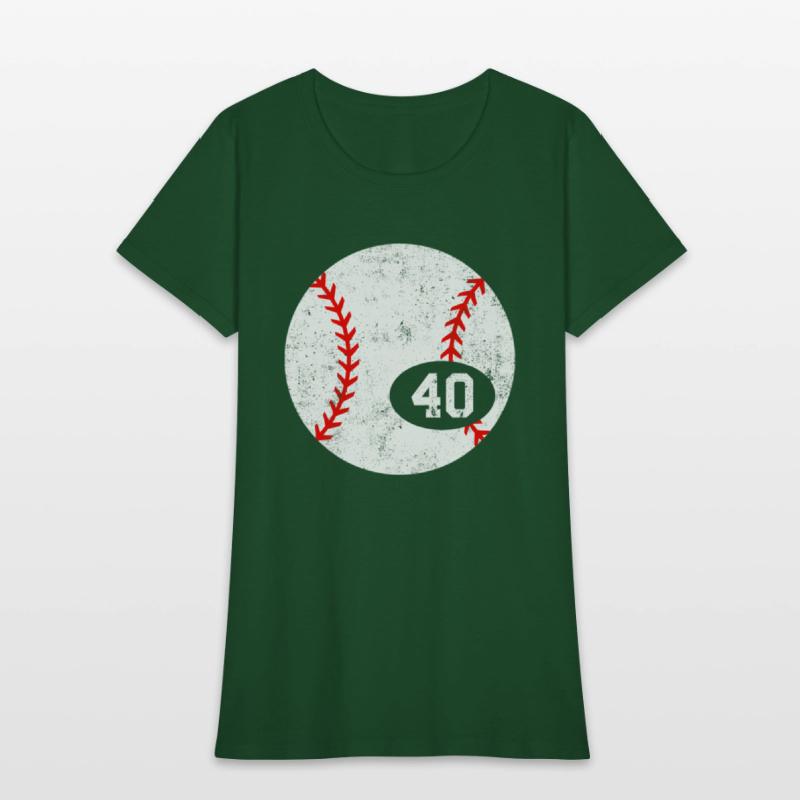 Baseball Sport 40 Jersey Number Vintage Distressed