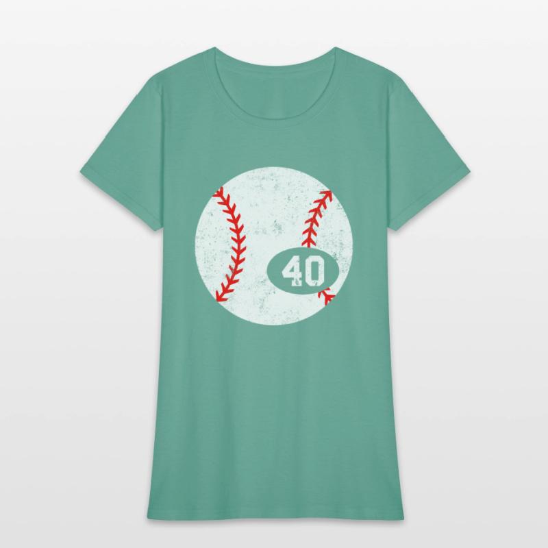 Baseball Sport 40 Jersey Number Vintage Distressed