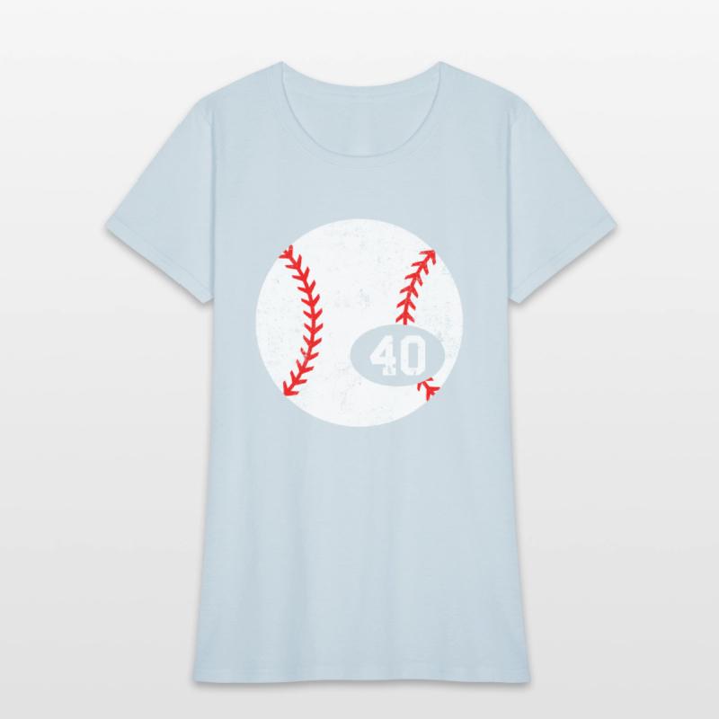 Baseball Sport 40 Jersey Number Vintage Distressed