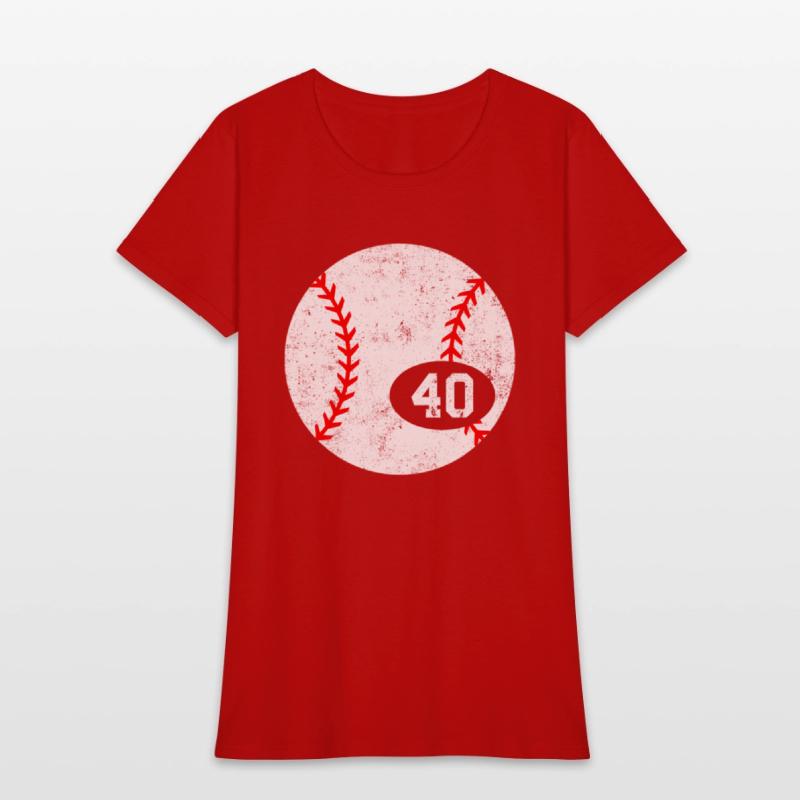 Baseball Sport 40 Jersey Number Vintage Distressed