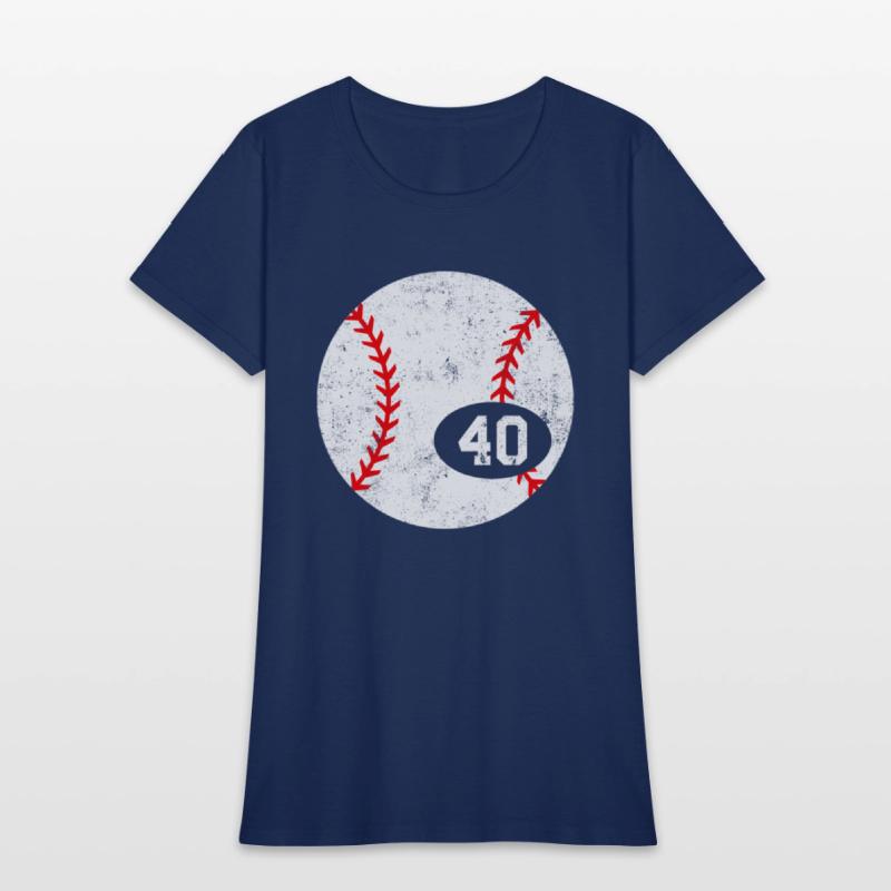 Baseball Sport 40 Jersey Number Vintage Distressed