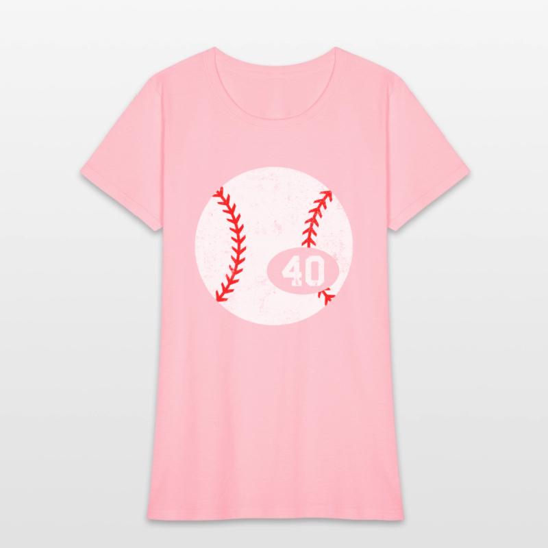 Baseball Sport 40 Jersey Number Vintage Distressed