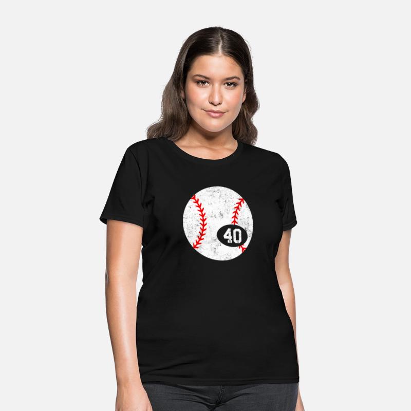 Baseball Sport 40 Jersey Number Vintage Distressed