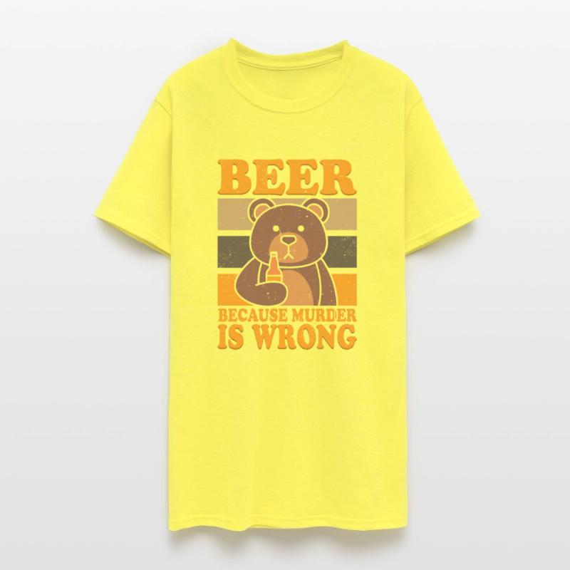 Bear Beer Lover Beer Drinking Beer Because Murder