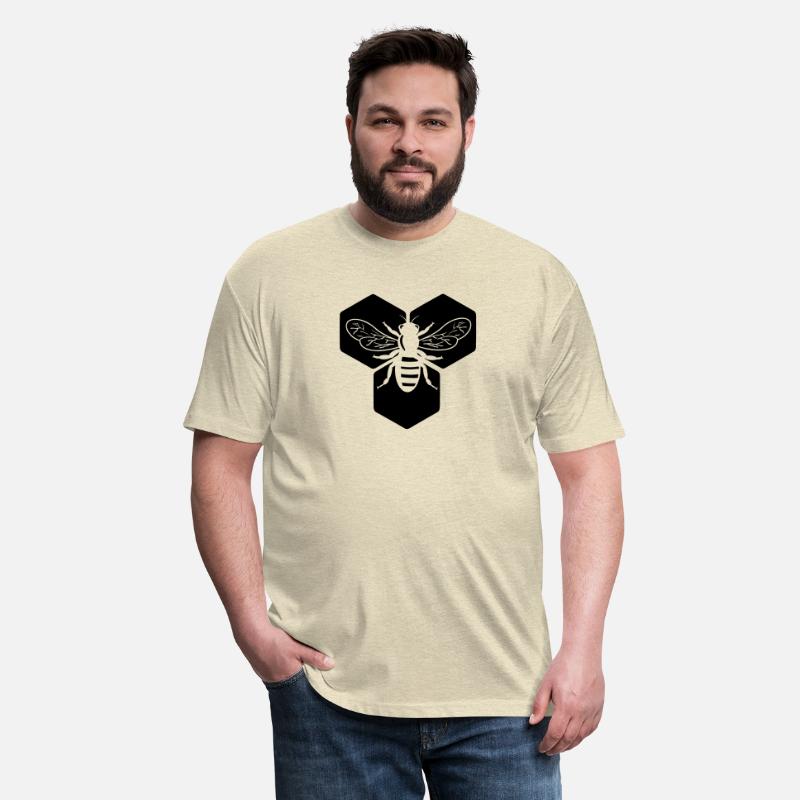 Bee cut out in honeycomb logo of bee