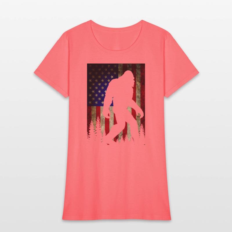 Bigfoot Believe Sasquatch American Flag Silhouette